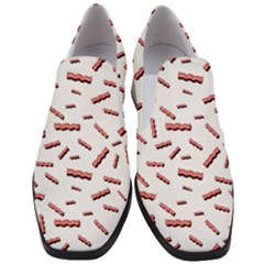 Funny Bacon Slices Pattern Infidel Red Meat Slip On Heel Loafers by genx