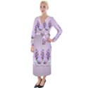 Happy Easter, Easter Egg With Flowers In Soft Violet Colors Velvet Maxi Wrap Dress View1