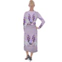 Happy Easter, Easter Egg With Flowers In Soft Violet Colors Velvet Maxi Wrap Dress View2