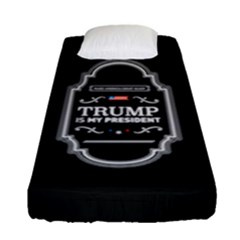 Trump Is My President Maga Label Beer Style Vintage Fitted Sheet (single Size) by snek