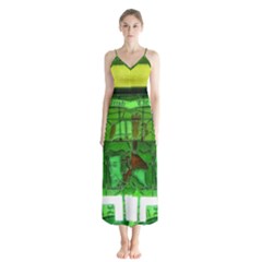 Dublin Scioto Irish Window Button Up Chiffon Maxi Dress by Riverwoman