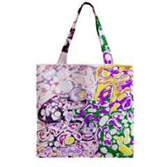 Sketchlines01 Zipper Grocery Tote Bag by PurpleDuckyDesigns