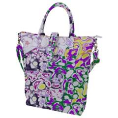 Sketchlines01 Buckle Top Tote Bag by PurpleDuckyDesigns