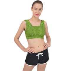 Oak Tree Nature Ongoing Pattern V-back Sports Bra by Mariart