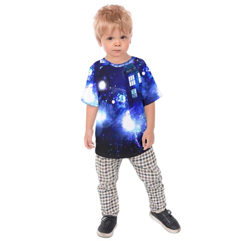 Tardis Background Space Kids  Raglan Tee by Sudhe