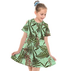 Fern Green Kids  Short Sleeve Shirt Dress by snowwhitegirl