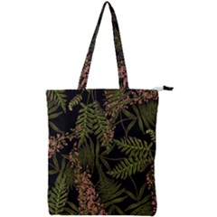 Fern Black Double Zip Up Tote Bag by snowwhitegirl