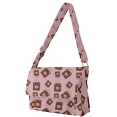 Shopping Bag Pattern Pink Full Print Messenger Bag by snowwhitegirl