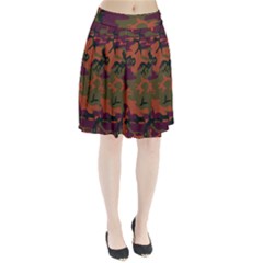 Camouflage Orange Pleated Skirt by snowwhitegirl