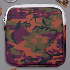 Camouflage Orange Mini Square Pouch by snowwhitegirl