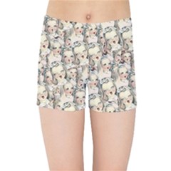 Vintage Singing Heads Kids  Sports Shorts by snowwhitegirl