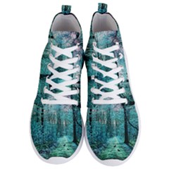 Blue Forest Men s Lightweight High Top Sneakers by snowwhitegirl