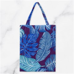 Tropical Blue Leaves Classic Tote Bag by snowwhitegirl