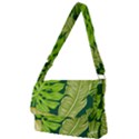 Tropical Green Leaves Full Print Messenger Bag View1