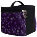 Textile Cross Pattern Square Make Up Travel Bag (Big) View2