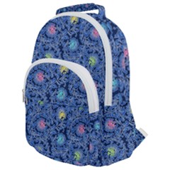 Floral Design Asia Seamless Pattern Rounded Multi Pocket Backpack by Pakrebo