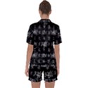 Black And White Ethnic Design Print Satin Short Sleeve Pyjamas Set View2