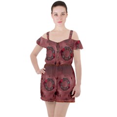 Wonderful Dream Catcher Ruffle Cut Out Chiffon Playsuit by FantasyWorld7