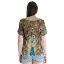 Peacock Feather Peacock Feather V-Neck Flutter Sleeve Top View2