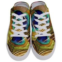 Peacock Feather Colorful Peacock Half Slippers by Pakrebo