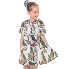 Vintage Birds Kids  Sailor Dress by Valentinaart