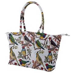 Vintage Birds Canvas Shoulder Bag by Valentinaart