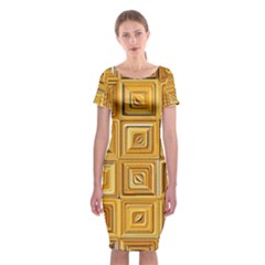 Electric Field Art Xv Classic Short Sleeve Midi Dress by okhismakingart