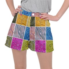 Electric Field Art Collage Ii Stretch Ripstop Shorts by okhismakingart