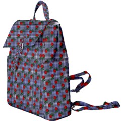 Roses Blue Plaid Buckle Everyday Backpack by snowwhitegirl