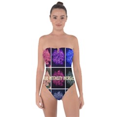 Floral Intensity Increases  Tie Back One Piece Swimsuit by okhismakingart