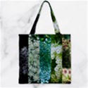 Queen Annes Lace Vertical Slice Collage Zipper Grocery Tote Bag View2