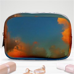 Orange And Blue Sky Make Up Pouch (small) by okhismakingart