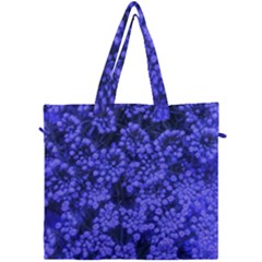 Blue Queen Anne s Lace (up Close) Canvas Travel Bag by okhismakingart