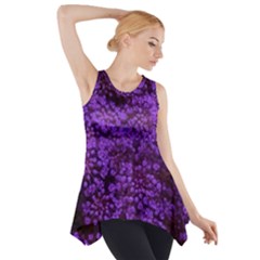 Purple Queen Anne s Lace Landscape Side Drop Tank Tunic by okhismakingart