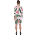 Tropical Watermelon Leaves Pink and green jungle leaves retro Hawaiian style Asymmetric Cut-Out Shift Dress View2