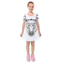 Owl Kids  Short Sleeve Velvet Dress by Sudhe