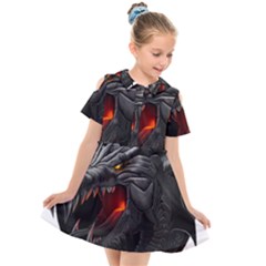 Dragon City Kids  Short Sleeve Shirt Dress by Sudhe