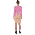 Ice Cream Pink melting background with beige cone Asymmetric Cut-Out Shift Dress View2