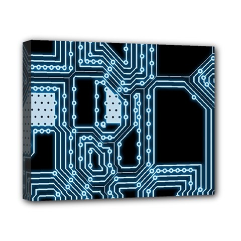 Circuit Pcb Tile Tiling Computer Canvas 10  X 8  (stretched) by Pakrebo