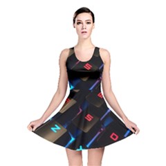 Keyboard Gamer Computer Technology Reversible Skater Dress by Pakrebo