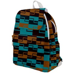 Illusion In Orange & Teal Top Flap Backpack by WensdaiAmbrose