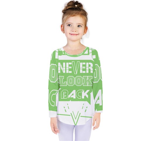 Never Look Back Kids  Long Sleeve Tee by Melcu