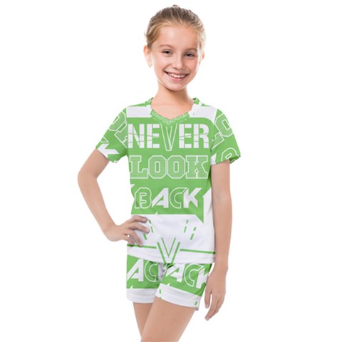 Never Look Back Kids  Mesh Tee And Shorts Set by Melcu