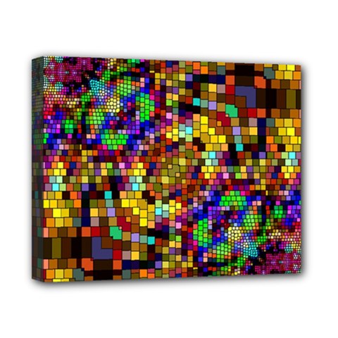 Color Mosaic Background Wall Canvas 10  X 8  (stretched) by Pakrebo