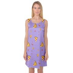 Piazza Pattern Violet 13k Piazza Pattern Violet Background Only Sleeveless Satin Nightdress by genx