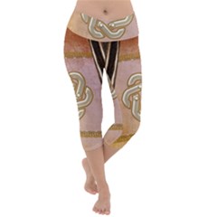 Decorative Celtic Knot Lightweight Velour Capri Yoga Leggings by FantasyWorld7