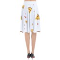 Pizza Pattern pepperoni cheese funny slices Flared Midi Skirt View2