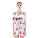 Popsicle Juice Watercolor with fruit berries and cherries summer pattern Shoulder Cutout One Piece Dress View1