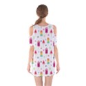 Popsicle Juice Watercolor with fruit berries and cherries summer pattern Shoulder Cutout One Piece Dress View2