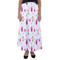 Popsicle Juice Watercolor with fruit berries and cherries summer pattern Flared Maxi Skirt View1